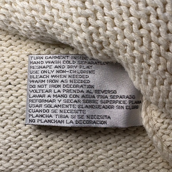 Vintage Jacqueline Christmas Cardigan Sweater Cream Gold Size Large - Picture 11 of 11